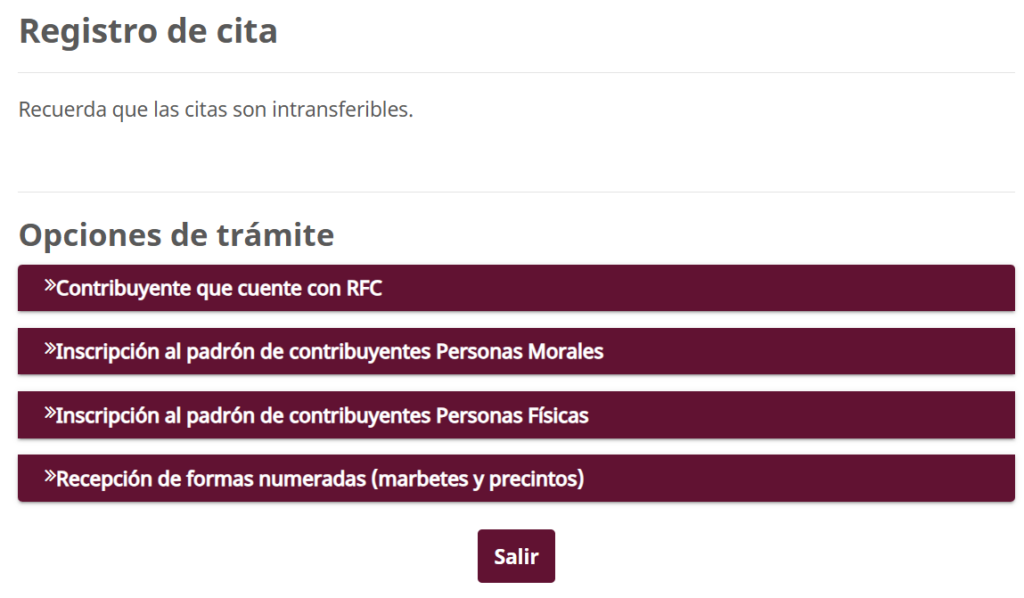 Registro oficina virtual RFC