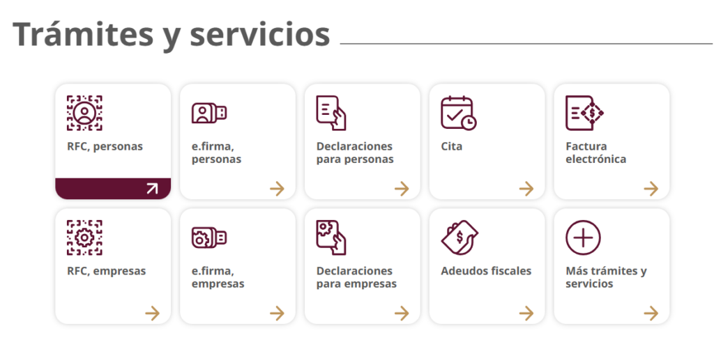 captura consulta RFC SAT