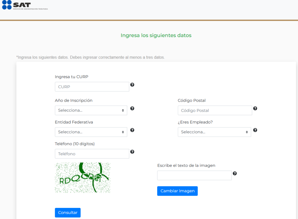 Consulta de RFC por CURP