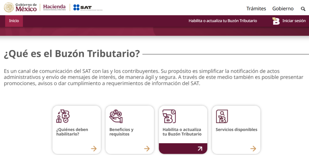 Buzón tributario SAT