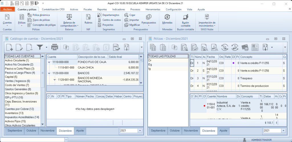 captura de pantalla COI