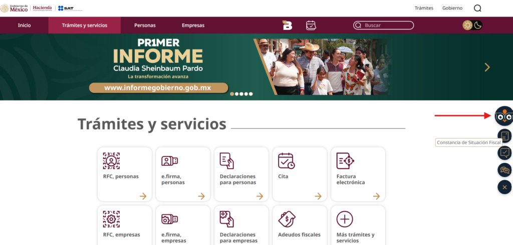 Cédula datos fiscales en el SAT