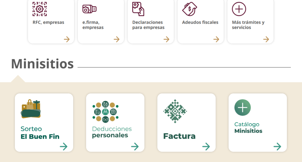 minisitio factura SAT