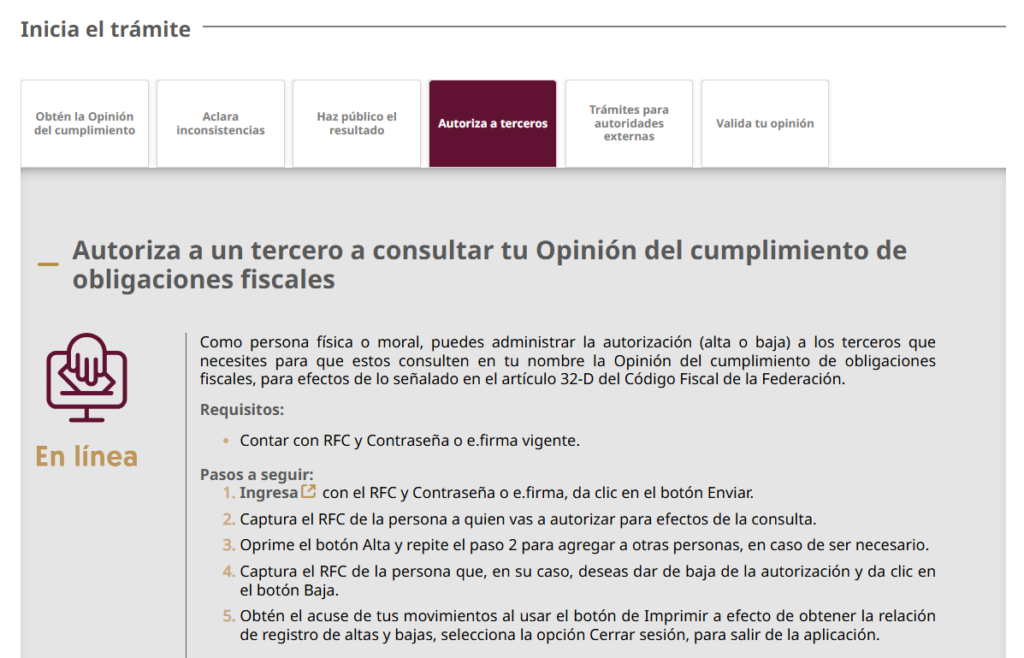 autorizar terceros opinión SAT